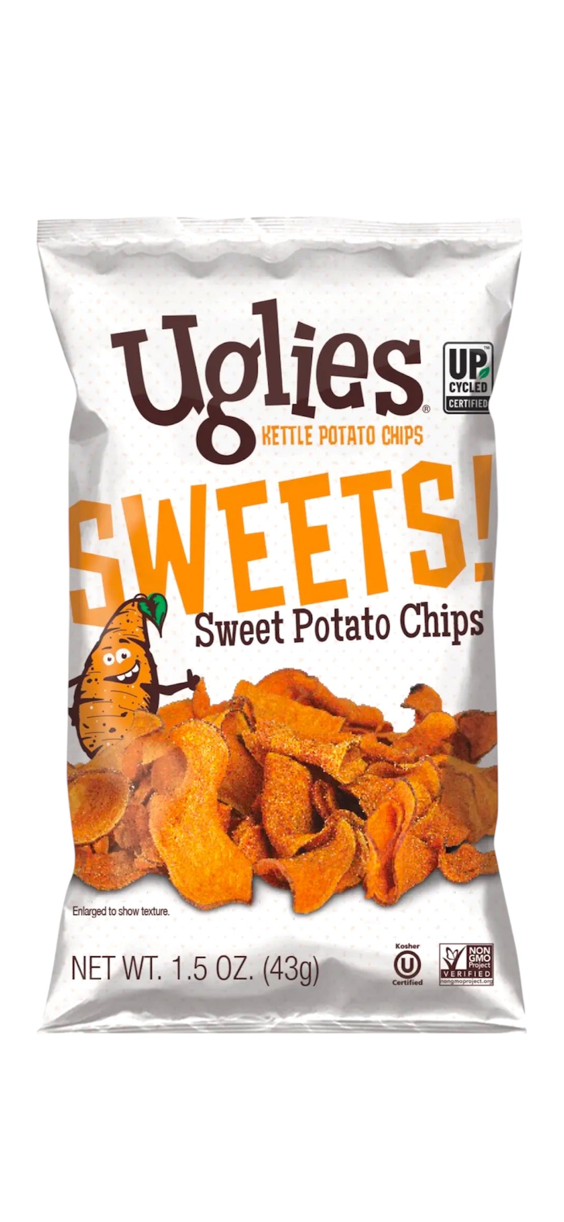 Front of 1 Uglies Kettle Potato Chips Bag