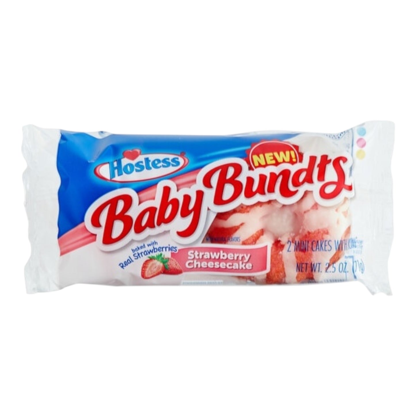 Hostess Strawberry Cheesecake Baby Bundts 2-Single Serve Pack 2.5oz, 16 Ct.