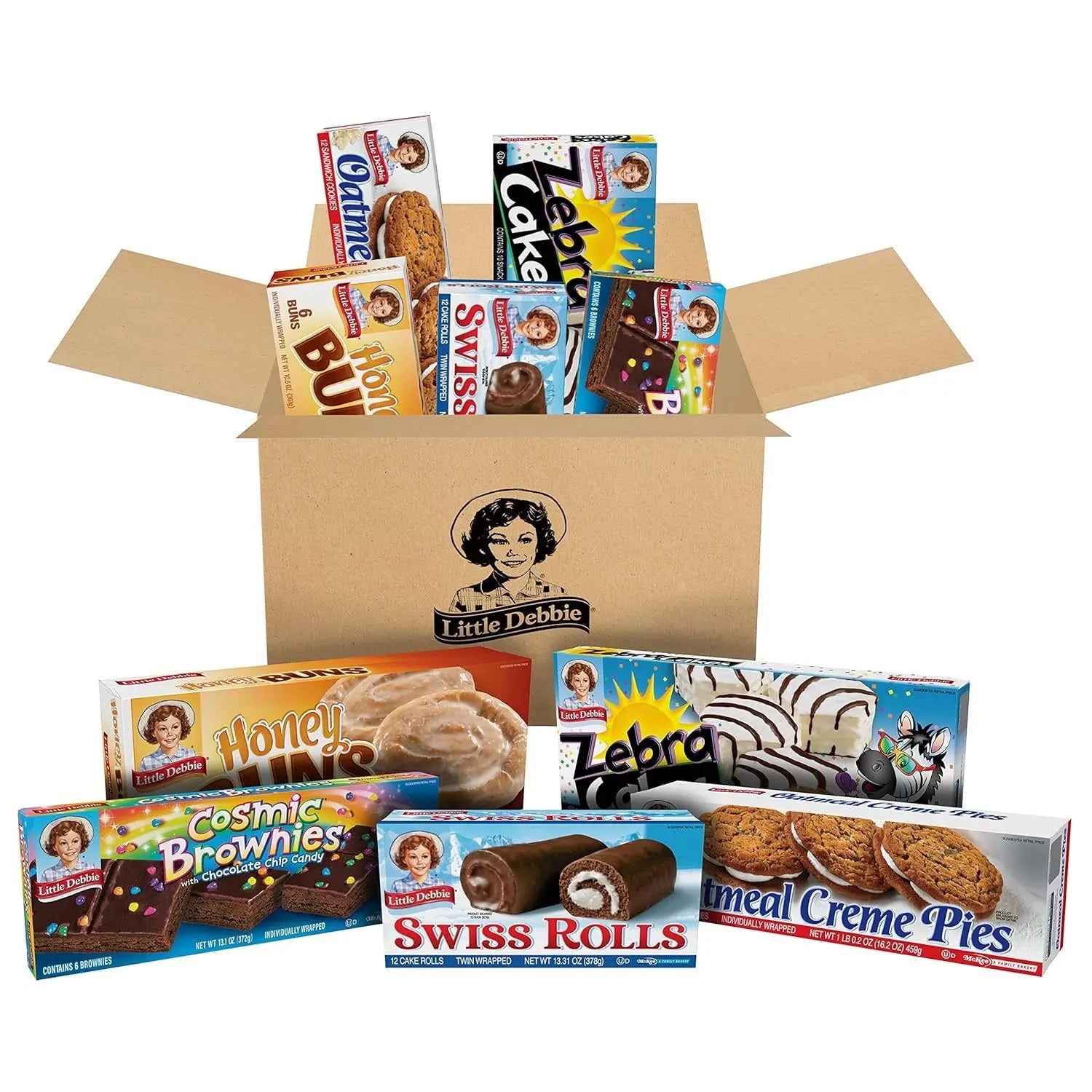 Showcase of Little Debbie Variety 5 Pack (1 Box of Each) 48 Pieces Little Debbie